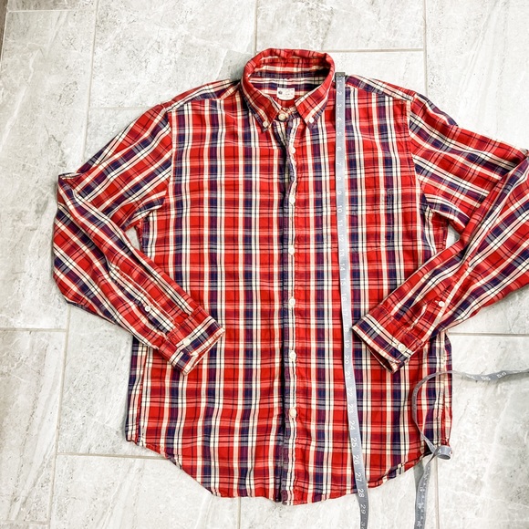 J. Crew Ref Plaid Long Sleeve Button Down Shirt Size Large - Picture 5 of 7